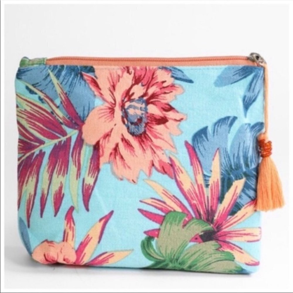 Tropical tassel mini clutch bags